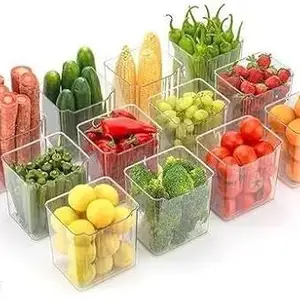 Premium Fridge Storage Space-Saving Refrigerator Side Door Organizer - 1000 ml (Pack of 8)|Type -1050 for Home and Kitchen