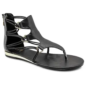 tresmode Women's Black Fashion Sandals