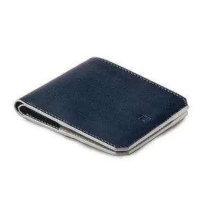 scarters Men Faux Leather Abundance Minimalist Wallet | Rfid Protected | Mindful Microfibre | 6 Card Slots & 2 Hidden Pockets | 15 Month Warranty (Deep Blue)