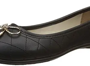 Bata Women's Tie Buckle Black Ballet Flats - 7 UK/India (40 EU)(5516516)