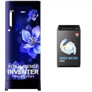 Whirlpool 192 L 5 Star Icemagic Powercool Inverter Direct-Cool Single Door Refrigerator (215 IMPC R, 7 Kg 5 Star Royal Fully-Automatic Top Loading Washing Machine (WHITEMAGIC ROYAL 7.0 GENX,