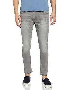 Spykar Men's Kano Slim Fit Mid-Rise Jeans (Ankle Length)