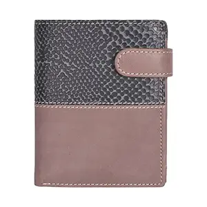 Leatherman Fashion LMN Genuine Black Brown Leather Unisex Wallet (5 Card Slots)