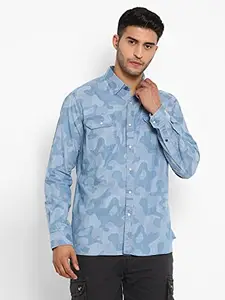 Royal Enfield AOP Camo Shirt Ice Blue S