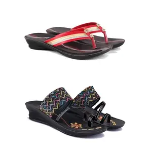 Stylish Slipper,soft and lightweight Slippers for women's SIY-(COMBO-2)-1958-1952-6