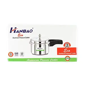 HANBAO Wrought Aluminium 3 litres Pressure Cooker, ECO (3000ML)