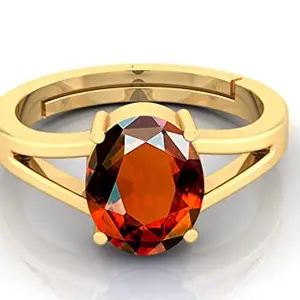SIDHARTH GEMS 8.25 Ratti 7.50 Carat Certified And Original Gomed Loose Gemstone Gold Ring For Men And Women