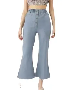 STUTI Collection Fancy Latest Denim Bell Bottom Jeans/Palazzo/Jeans/Trouser/Pants for Girls & Ladies(SCC-205)