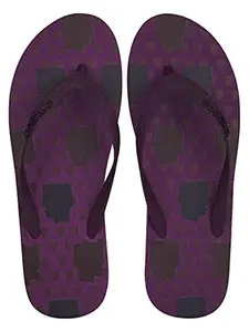 CHUPPS Men's/Boys Natural Rubber Flip Flops Slippers, INDIAN IMPRESSIONS DESIGNS, Comfortable & Ultra-Light, Dual Colored Straps, Non-Slip & Long Lasting Digital Prints - Crushed Violets(9UK)