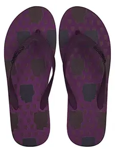 CHUPPS Men's/Boys Natural Rubber Flip Flops Slippers, Indian Impressions Designs, Comfortable & Ultra-Light, Dual Colored Straps, Non-Slip & Long Lasting Digital Prints - Crushed Violets(9UK)
