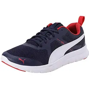 Puma Unisex Adult's Flex Essential Core Peacoat White-High Risk Red Running Shoes - 9 UK (43 EU) (10 US) (36998902_9)