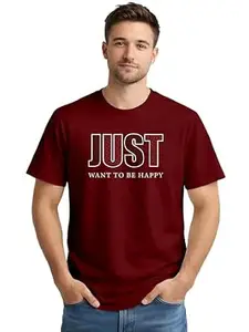 ENCIGER Men’s Graphic Printed T-Shirt Cotton | Casual Round Neck Half Sleeve Tee | Regular Fit Stylish