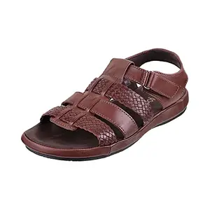 Metro Men's Brown Leather Sandals 9-UK (43 EU) (18-643)