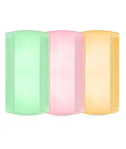 Double-Sided Hair Nit Comb Set, Fine Tooth Lice Treatment, 3 Pack, Paste MULTICOLOUR