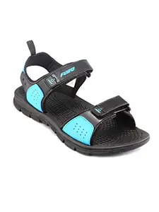 FURO Black/Electric Blue Sandal for Men SM-123 F1257