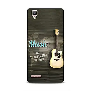 Jellybird Premium Unique Stylish Slim Lightweight Shock Proof Hard Back Case Mobile Cover for Oppo F1 (Guitar 3D Printed)
