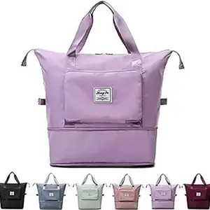 Foldable Hand Bag Travel Duffel Bag for Yoga, Women, Girls - Multicolor