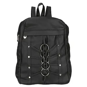NIMMO PU Leather Women's Backpacks Handbags for Girls Stylish Black