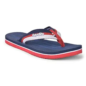 Aqualite Super Comfortable| Anti Skid| Lightweight Blue Red Mens Slippers