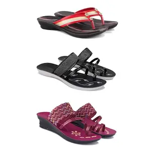 Women's Sandals | Lightweight Wear| Stylish & Easy to Wear For Women'SPCV-SAN-(3-COMBO)-1958-1946-1949-8