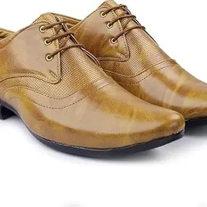 Men Synthetic Leather Formal Lace Up S201 Brown Shoes 7