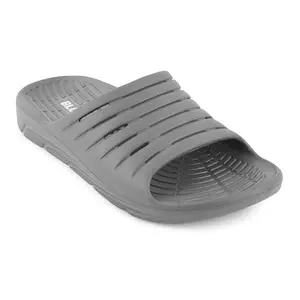 PARAGON K10910G Stylish Sliders for Men | Water Ressistant, Lightweight, Comfortable, Durable Flip Flops | Easy Wash | Ideal for Outdoor Use Dark Grey