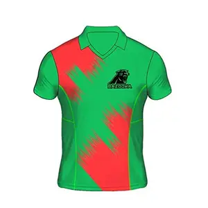 Men's Printed Polyester Sports T-Shirt (Green)