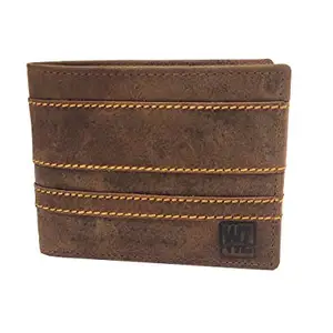 Wenzest Men's Leather Wallet Brown