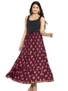 Stylish Floral Anarkali Kurta ? Dailywear Ethnic Rayon Style for The Size of -M Multicolour