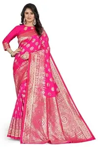Shasmi Women's Banarasi Saree Pure Kanjivaram Silk Saree Soft new ladies 2026 Design Wear Pattu Sarees Latest Cotton Party Sari collections With Blouse Piece for Wedding sadi (PARI S-2)