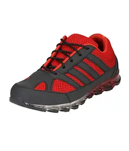 Eego Italy® Genuine Leather Light Weight Men's Steel Toe Safety Shoes with Anti Skid Sole Red