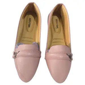 Women's Modern Fashion Beautiful Design TPR Sole Lightweight Anti Skid Juttis/Bellies (Pink-5)