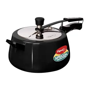 Pigeon by Stovekraft 5 Litre Special Plus Hard Anodised Inner Lid Induction Base Pressure Cooker (Black) BIS Certified price in India.