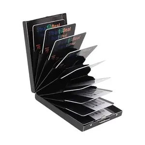 Stealodeal RFID Blocking Stainless Steel Credit/Debit/ATM 10 Slot Card Holder for Men and Women (Black)