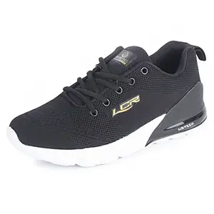 LANCER NORTH-1BLK-GLD-44 Men's Black Sports & Outdoor Running Shoes (10 UK)