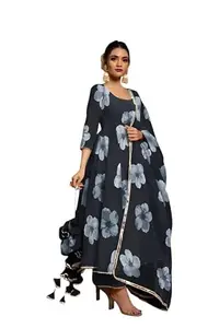 Stylish|Ria_Georgette Maxi Dress_A5_XL Black