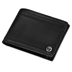 PIRASO Black Men's Leather Wallet
