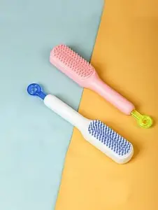 KNAFS COLLECTIONS KNAFS®Self-Cleaning Anti-Static Detangling Massage Comb, Self Cleaning Hair Brush, Scalable Rotate Lifting Clean Hair Brush Easy to Smooth Hair for Knotty Tangles