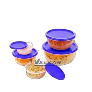 Kitchen Container |250+450+800+1400+2500 ml| Stackable Refrigerator Organizer for Fresh Food Storage | BPA-Free Kitchen Solution|Design - 4949 for Home and Kitchen