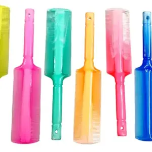 Manrav (Random Color) Double Sided Hair Handle Comb Elevate Your Hair Care Routine With Our Hair Comb Stylish Design For Comfortable Use For Man And Women (Pack Of 6)