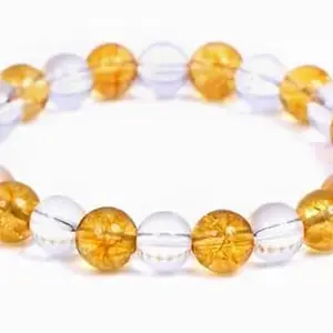 WD Creation Clear Quartz + Citrine Bracelet 8 MM (Abundance & Prosperity)