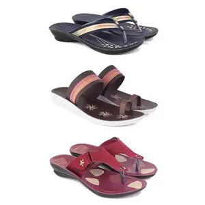 Women's Sandals | Lightweight Wear| Stylish & Easy to Wear For Women'SPCV-SAN-(3-COMBO)-1957-1990-1974-6