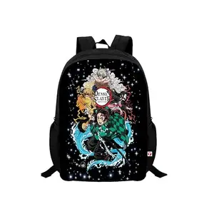 maxall Demon Slayer Casual School/College/Laptop Bag for Girls and Boys Backpack(Black) BAGSINGLEMAXALL04
