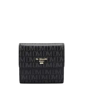 Da Milano Mini Leather Women Wallet - Black (1023G)