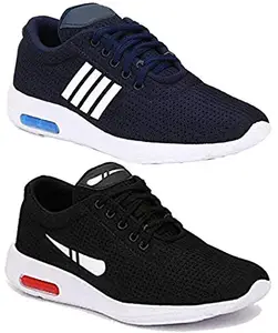 Shoefly Men Multicolour Latest Collection Sports Running Shoes - Pack of 2 (Combo-(2)-9071-1200)