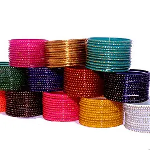 ONFLOW Fancy Glass Bangle Set Women & Girls Pack 144 2.4 (2.6)