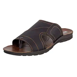 inblu Slip On Stylish Fashion Slipper/Sandal for men | Comfortable | Lightweight | Anti Skid | Casual Office Footwear (GR01_BROWN_11_NT)