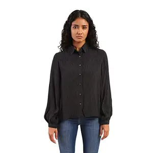 Levi's Women's Regular Shirt (A2591-0000_Black S)