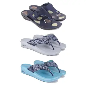 Women's Comfortable Sandal,Casual Lightweight Sandal for Everyday Wear | (COMBO-3)-1973-1887-1888-6-EURO-37