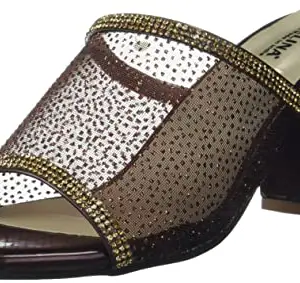 WalkTrendy Womens Copper Sandals With Heels - 3 Uk (Wtdw240_Copper_6)